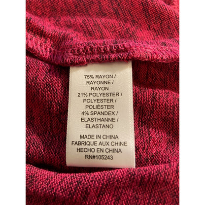Bobeau Crisscross Split Back 3/4 Sleeve Top Sz XS/Extra Small Red Bud NWT