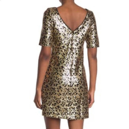 Betsy Johnson NEW Leopard Sequin Mini Dress Size 0