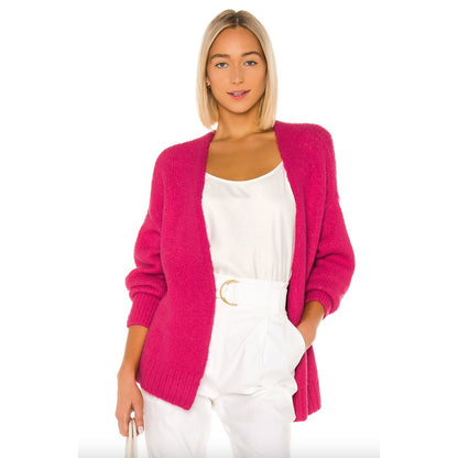 1. State NWT Cardigan Belted Jersey Stitch Pink Small