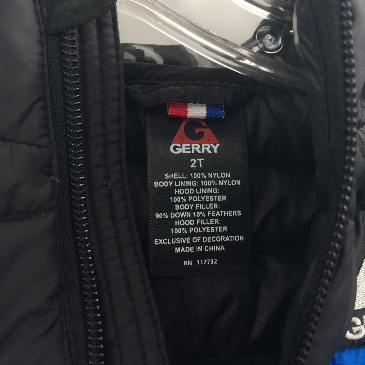 Gerry Reversible Full Zip Puffer Hoodie Jacket Long Sleeve Blue Size 2T NWT