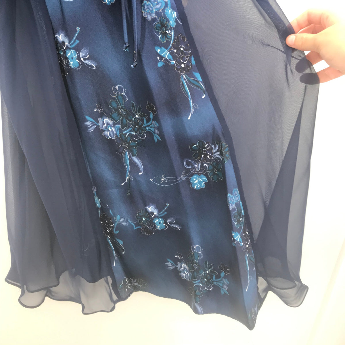 Cinema Floral Nightie nightgown Sleeveless Short Sleepwear Lingerie XL vintage