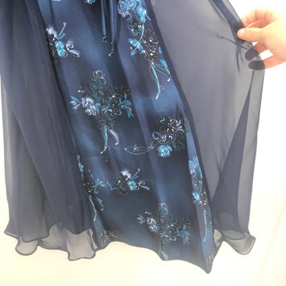Cinema Floral Nightie nightgown Sleeveless Short Sleepwear Lingerie XL vintage