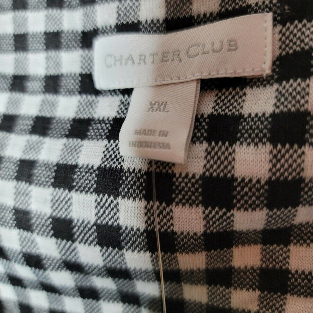 Charter Club Gingham Button-Side Top Sleeveless size XXLarge