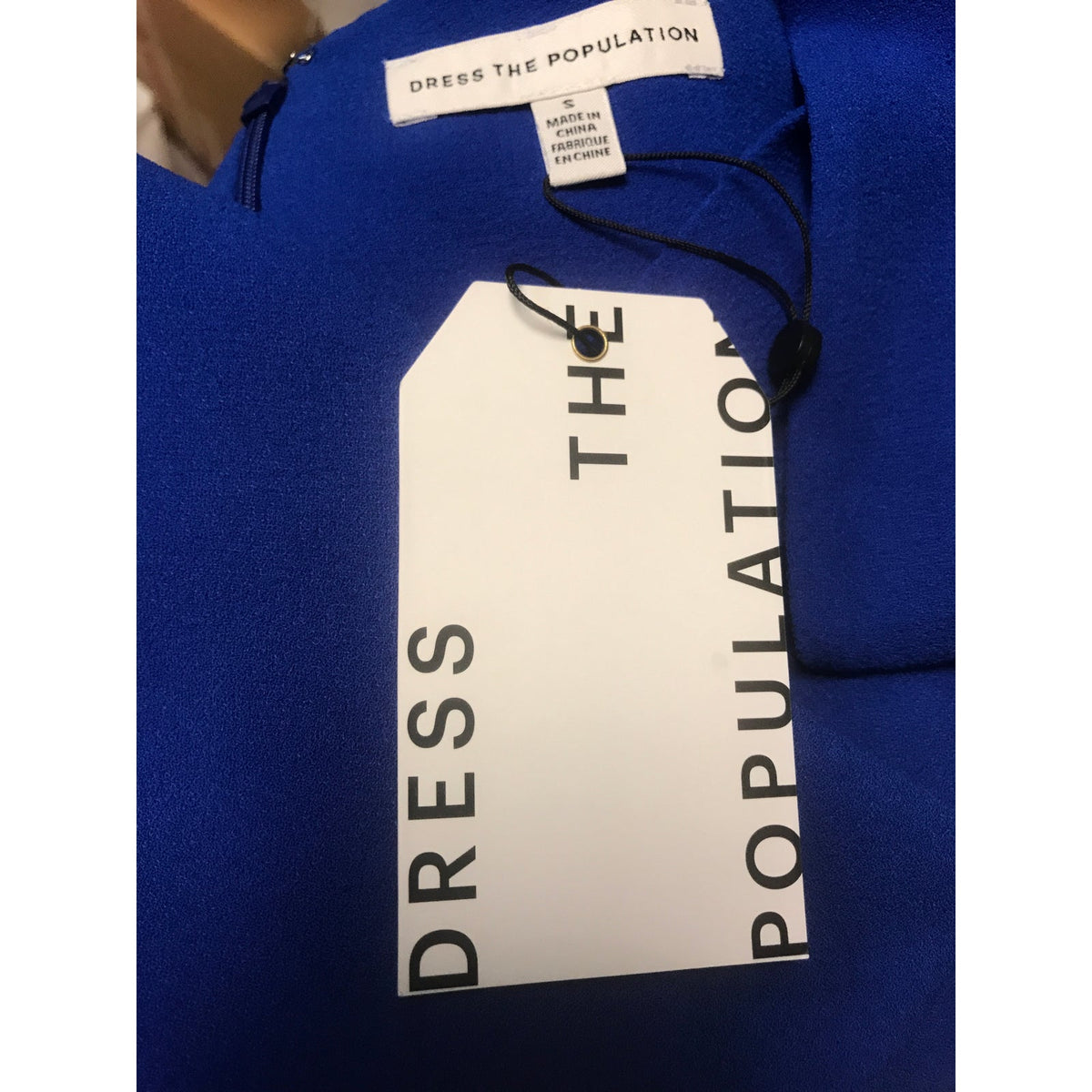 Dress the Population Nicole Sheath Dress Electric Blue Small