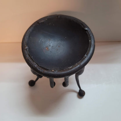 Brutalist Cast iron forged candle holder smudge pot incense burner MCM Art