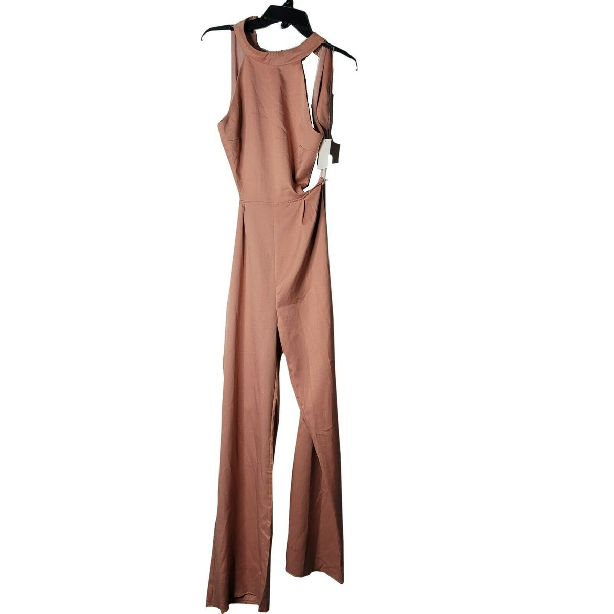 Missguided Cut Out Back Sleeveless Jumpsuit Back Zip Chocker Neckline Size 8