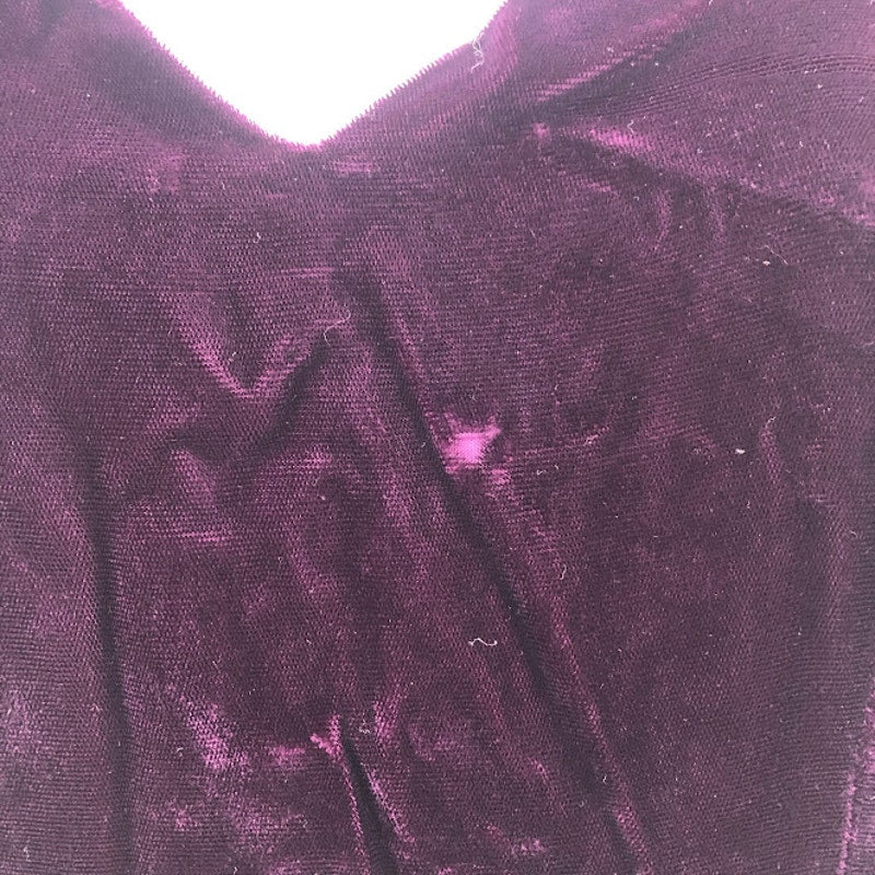 Alfred Angelo Vintage Sleeveless Purple Large/Medium velvet dress Fit Flare Zip
