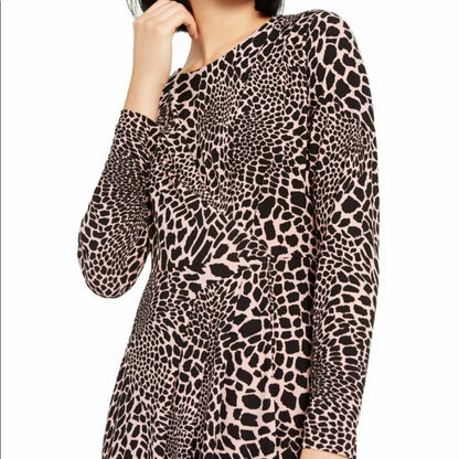 Alfani Leopard Print Long Sleeve Sheath Dress XXL animal NEW long sleeve career