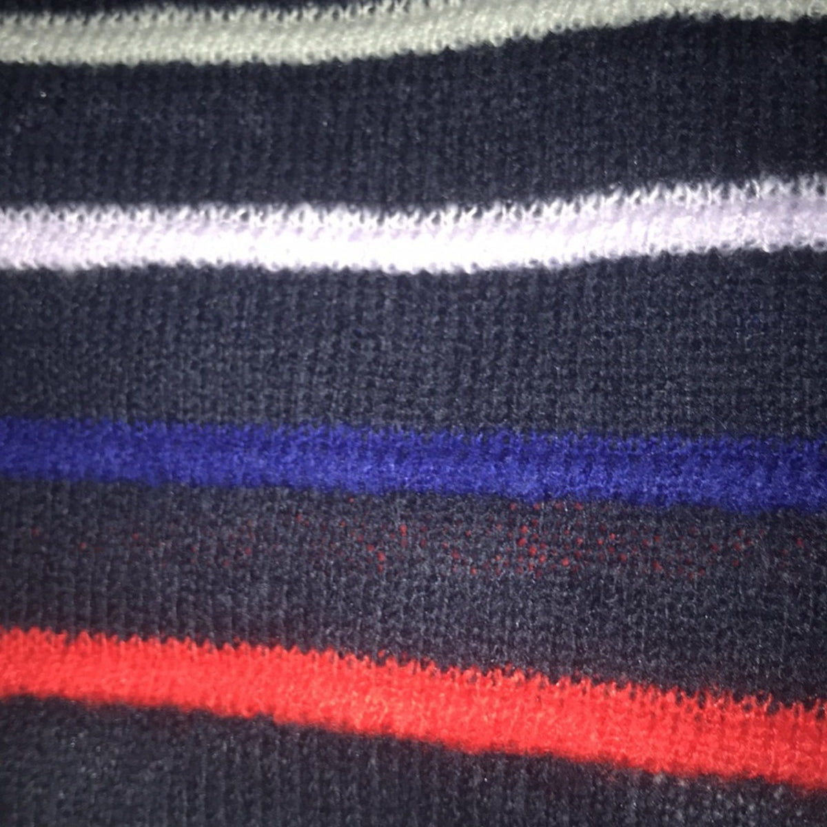 NWT Court & Rowe Striped Navy Crush Crewneck Sweater Small Winter Cold Weather