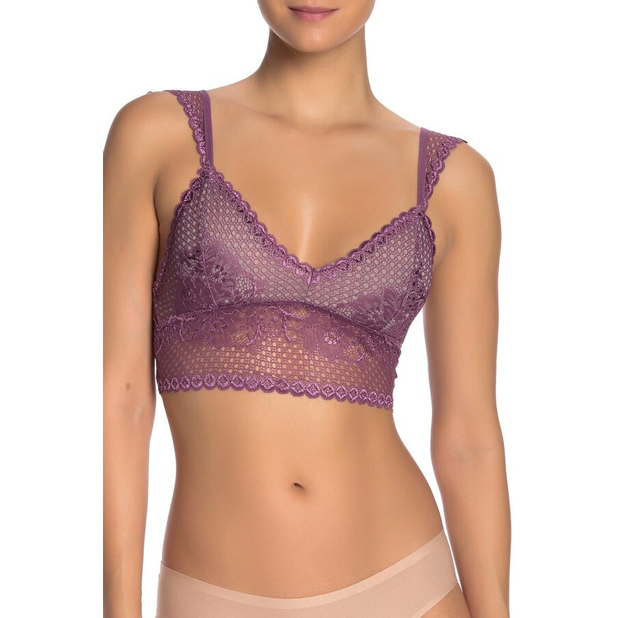 Jessica Simpson NWT Plum Lace Bralette Plum Purple Size Large