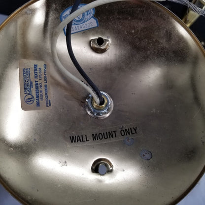 Pair Brass-tone golden Wall mount MCM down lights Mid Century Lamps set of 2