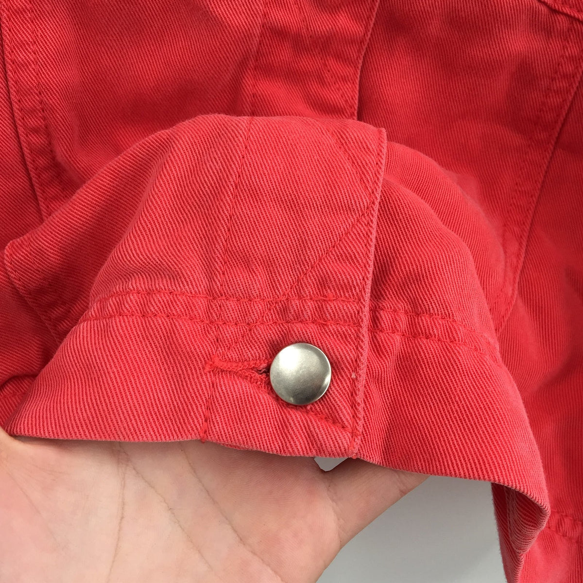Coldwater Creek Button Up Jacket Long Sleeves Coral red Small Petite Women's