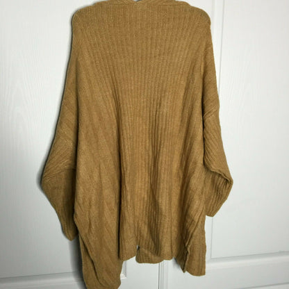 Topshop Open Front Long Cardigan Sweater Long Sleeve Scoop Pockets Size 8-10 NEW