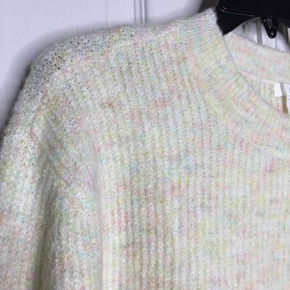 BP. Marl Pullover Drop-Shoulder Sweater Long Sleeve Crew Neck Ivory Medium