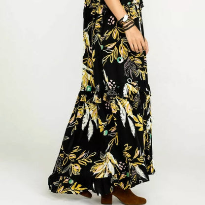 All in Favor Simone Floral Wrap Minidress Green Daisy Size XS new summer