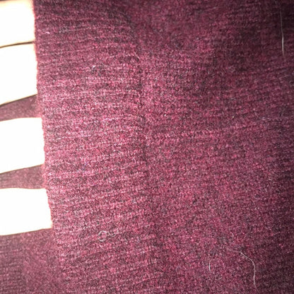 Catherine Malandrino Cashmere CrewNeck Sweater XS Burgundy Long Sleeve NEW