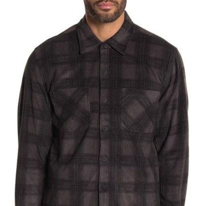 NWT Weatherproof Gray Plaid Shirt Jacket Long Sleeves Size Medium