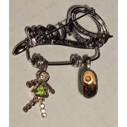Keep It Sensational Mom Mother's Day Brooch Pin Peridot Tone Stone 925 Charm