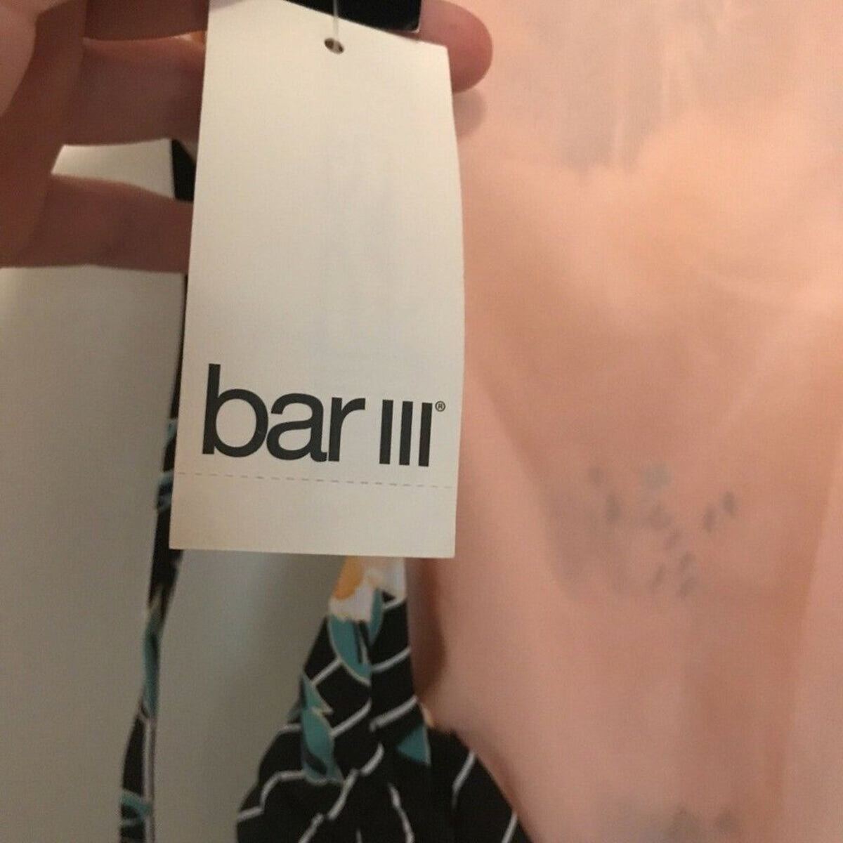 Bar III Floral Cut Out Monokini One Piece Swimsuit Size Medium