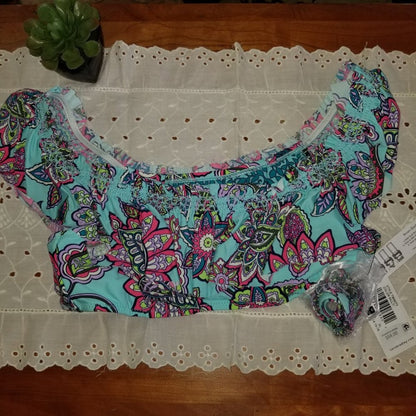 Vera Bradley Bikini Top Swimsuit Desert Floral Size Medium