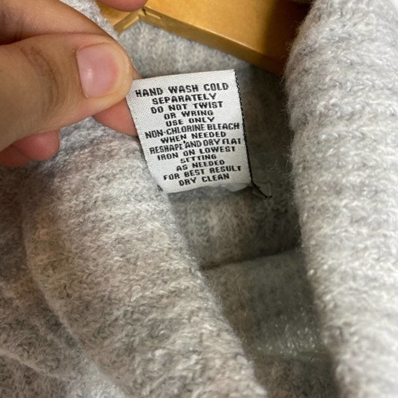 Sweet Romeo Sweater Medium Heather Grey NEW Abstract Rib Turtleneck Hi Low Tunic