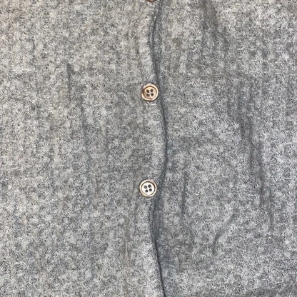 Socialite Women's Cropped Cardigan Sweater Large Grey NWT V-Neck Long Sleeve