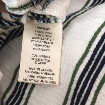 Max Studio Front Tie Stripe sprint T-Shirt Size XS