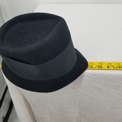 Helen Welsh women's felt hat wide ribbon tall crown 100% wool hat cloche Italy