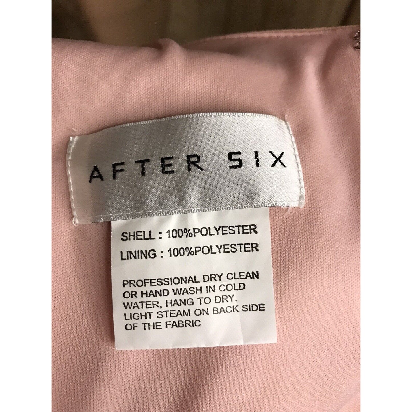 After Six Spaghetti Strap Trumpet Skirt Formal Dress Size 4 Porcelain Pink NWT