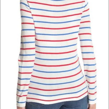 J. Crew NWT Multicolor Stripe Print Pullover Sweater Size XS
