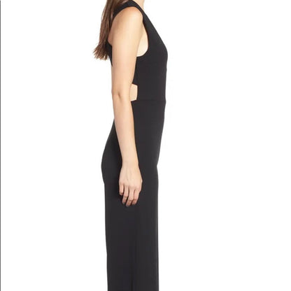 Soprano NEW Black Cross Back Jumpsuit Size Medium