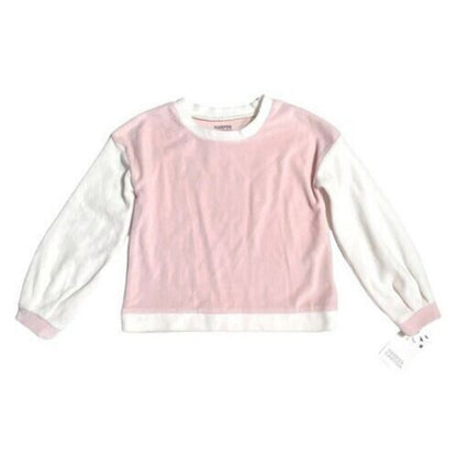 Harper Canyon Super Soft Fleece Sweatshirt Top Size 5 Blush Pink Ivory NWT