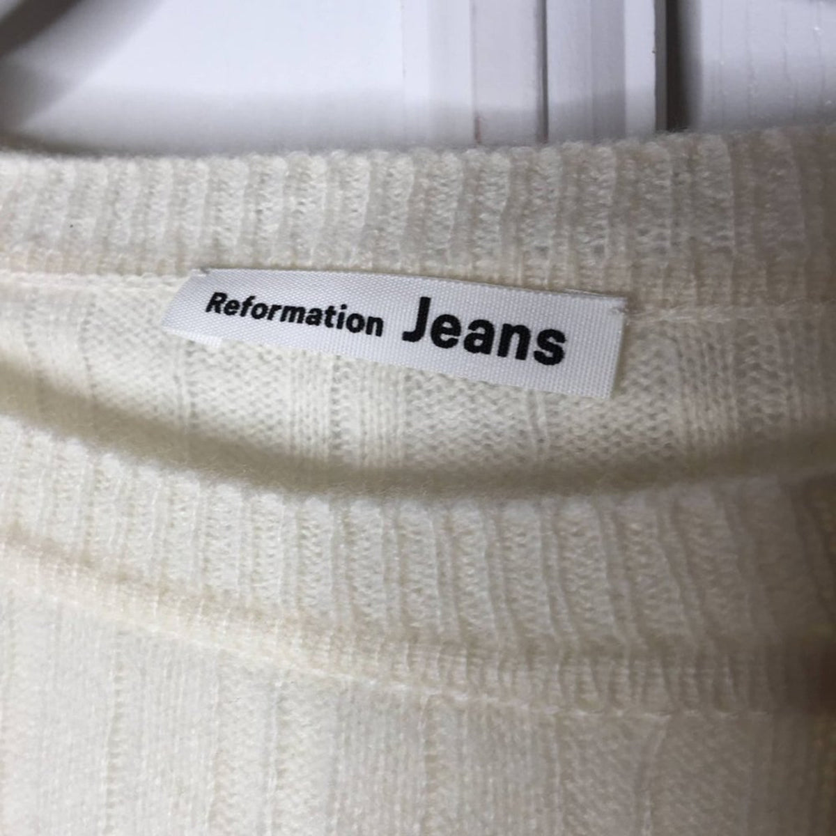 Reformation Cropped Crew Neck Cashmere Sweater Size XLarge NEW XL winter casual