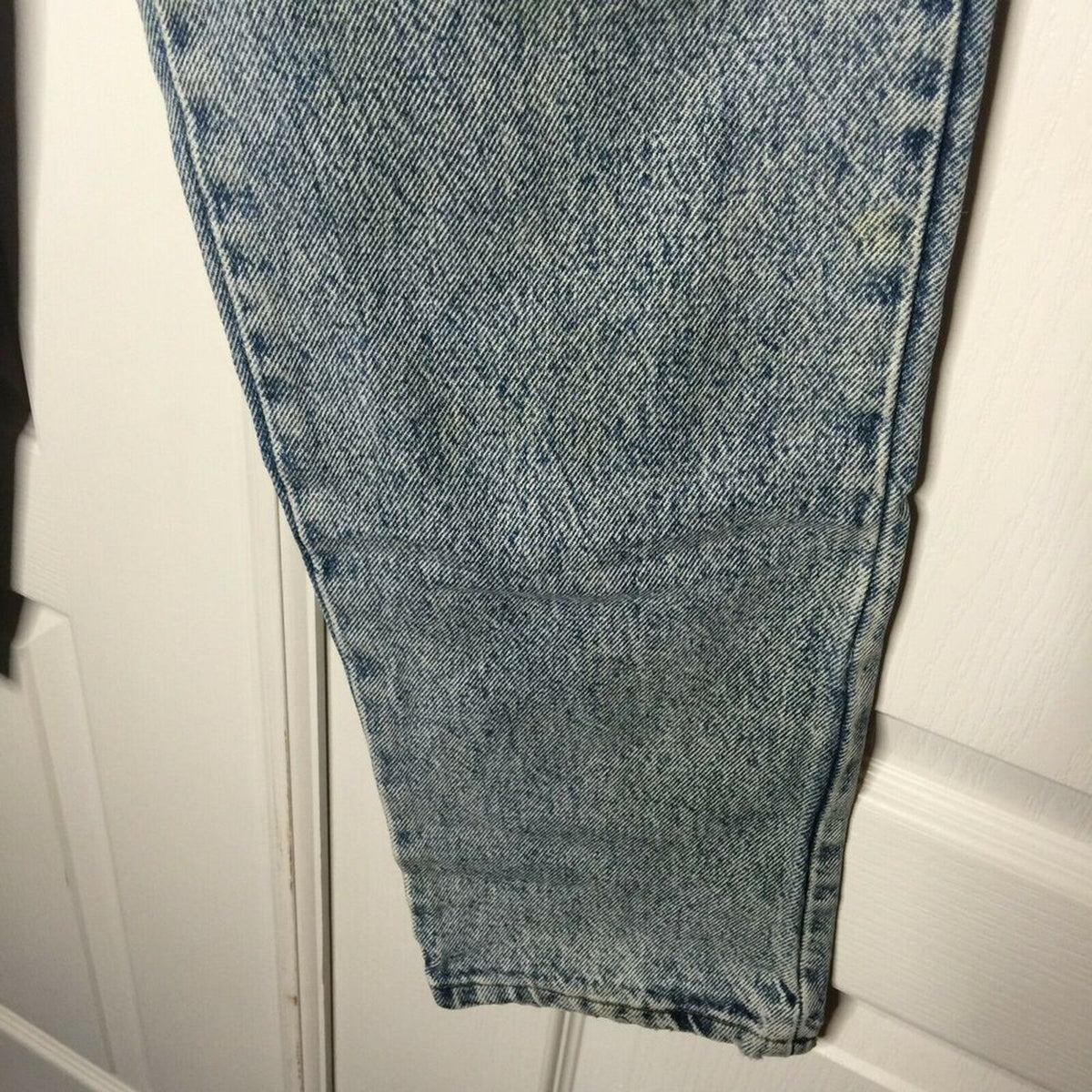 Steel VINTAGE Skinny Cropped Jeans High Rise Light Wash Blue Acid Wash MOM 13