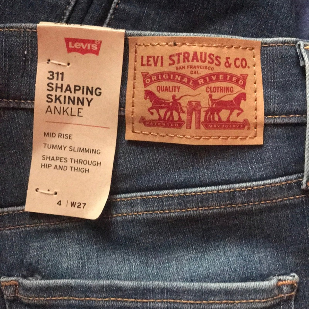 Levi’s Sculpt NEW 311 Shaping Skinny Ankle Jeans Size 27