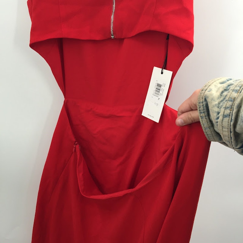 Ali & Jay Women's Red Bohemian Rhapsody Floral Printed Cutout HiLo Maxi Dress XL