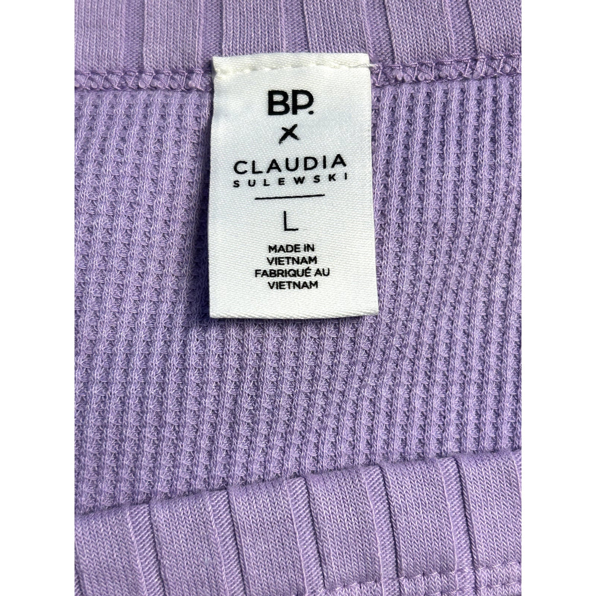 BP. x Claudia Sulewski NEW Thermal Pullover Top Square Neck Purple Size Large