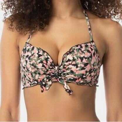 Sundazed Ava Ruffled Underwire Bow Bikini Top NEW Size 32D