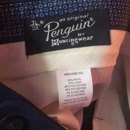 An Original NEW Penguin Navy Blue Dress Pants Slacks 40 Waist 32 Inseam