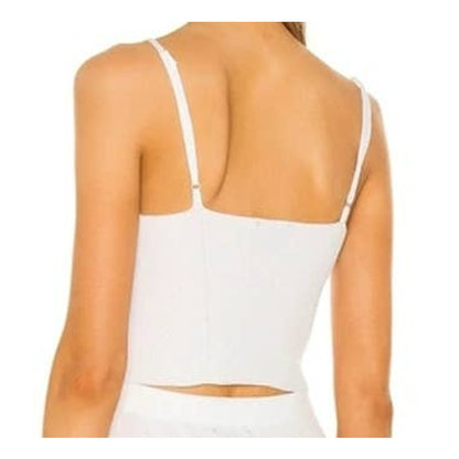 AFRM Ronan Crop Rib Camisole Top Sz XL/Extra Large Soft Blanc/Winter White NWT