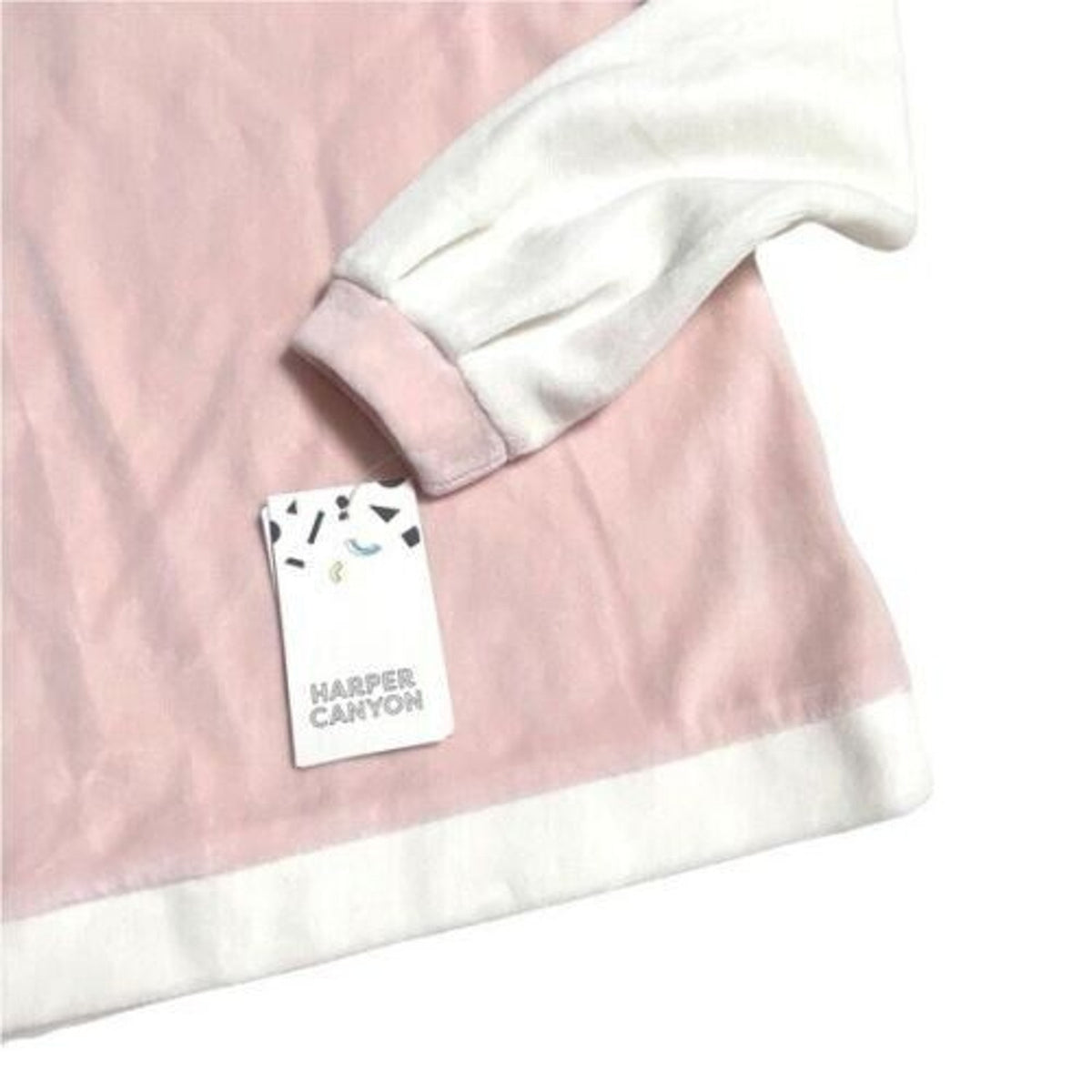 Harper Canyon Super Soft Fleece Sweatshirt Top Size 5 Blush Pink Ivory NWT