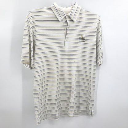 LOT GOLF MEDIUM Short Sleeve Striped 4 Polo Shirts Collared Neck