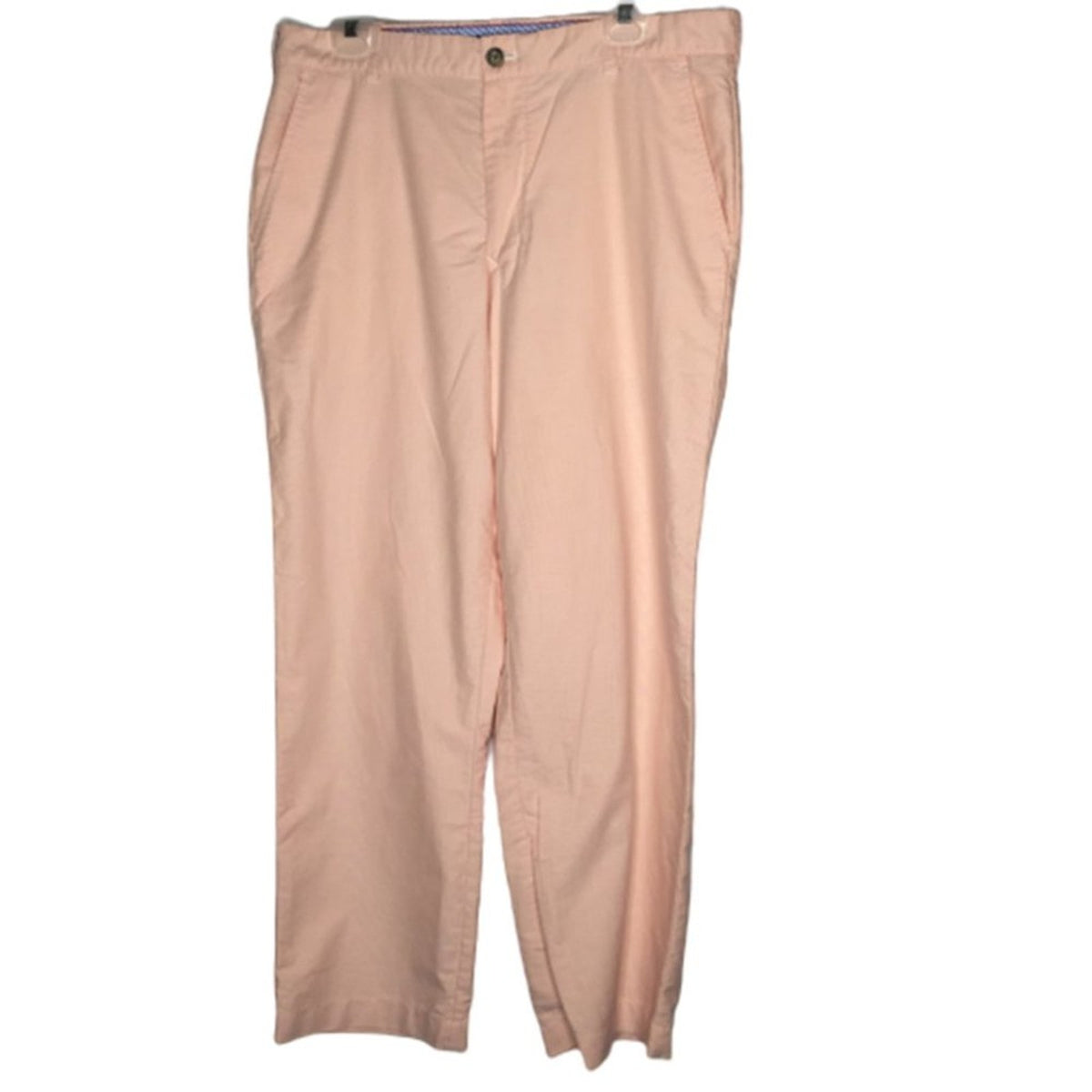 IZOD Performance cOTTON Straight Dress Pant Comfort Flat Front Salmon golf 36/30
