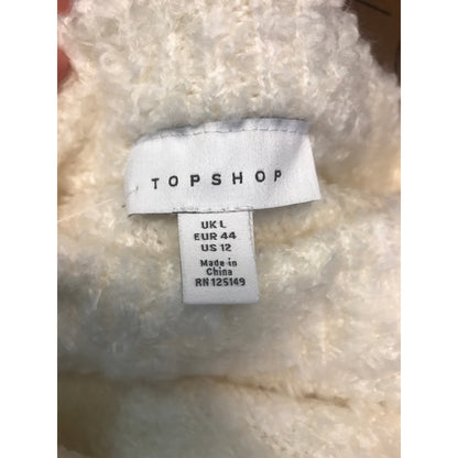 Topshop NWT Cream Longline Boucle Sweater CREW NECK Sweater 12