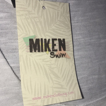 Miken Swim NEW White Sheer Tank Swim CoverUp Size Large
