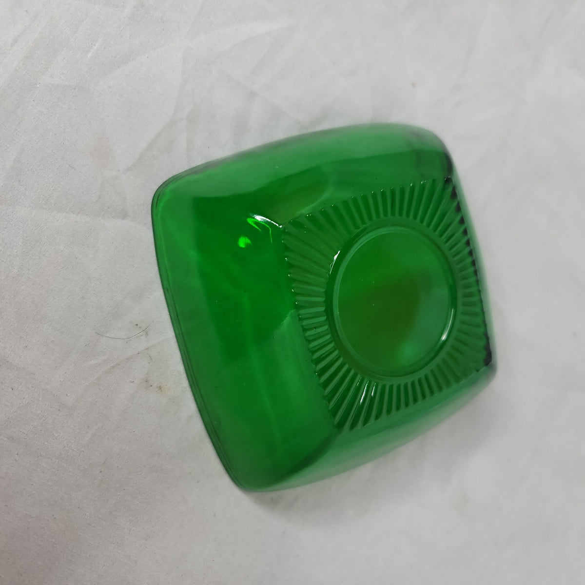 Anchor Hocking Charm Forest green Square dessert bowl Fireking Cereal Fruit