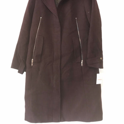 Marc New York NWT Winter Havana Bur Wool Melton Burgundy Coat Size 12