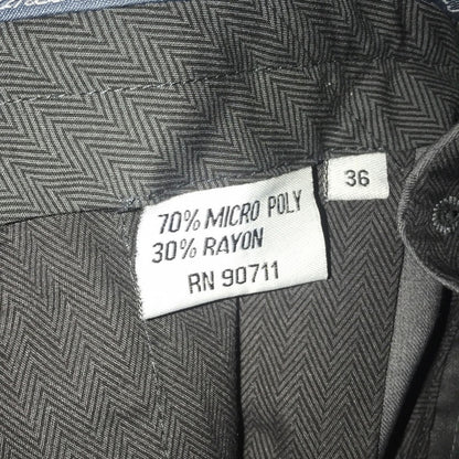 Línea Naturale Men’s Grey Dress Pants size 36 pleat cuff trousers slacks Career