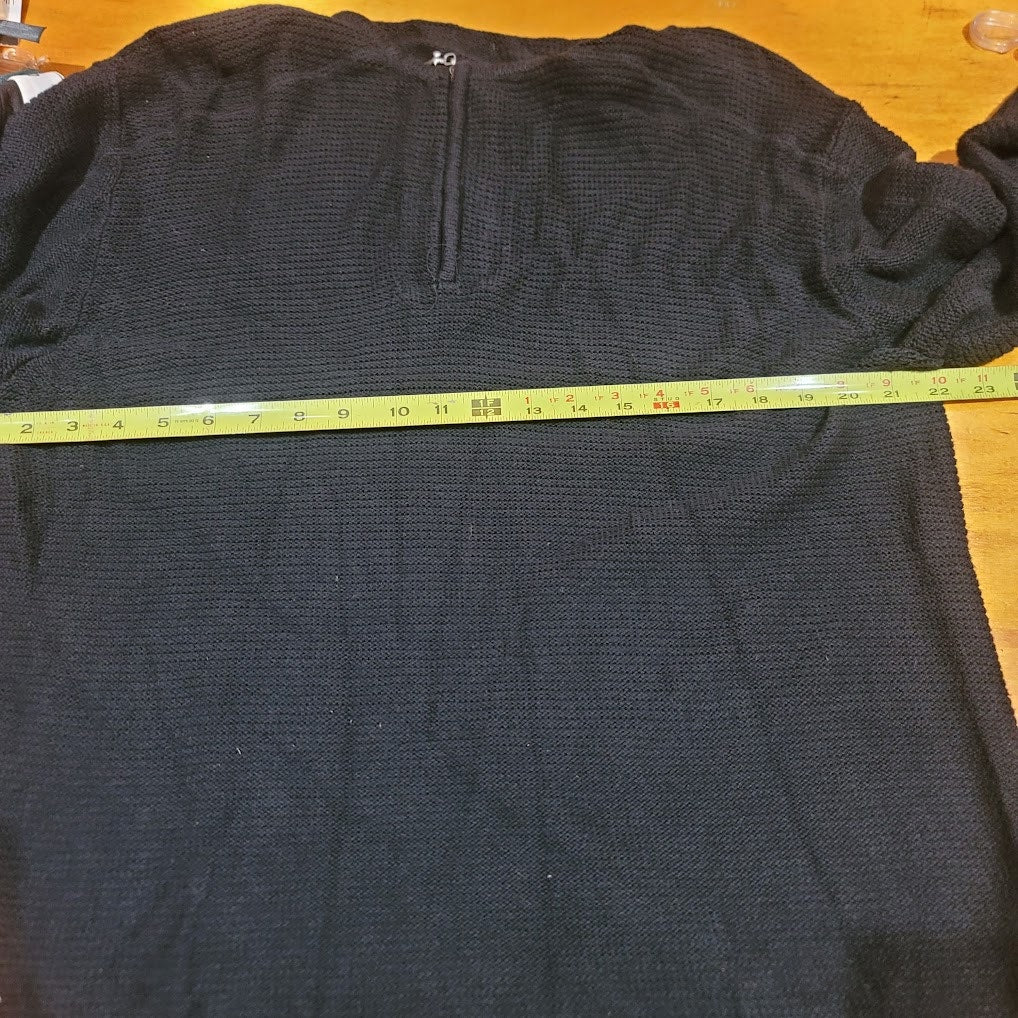 Robert Comstock 1/4 Zip Sweater Charcoal NEW Gray Knit Long Sleeve XL