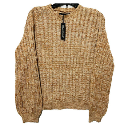 BlankNYC Soft Crew Neck Rib Knit Pullover Sweater Sz Medium Toffee Heather NWT